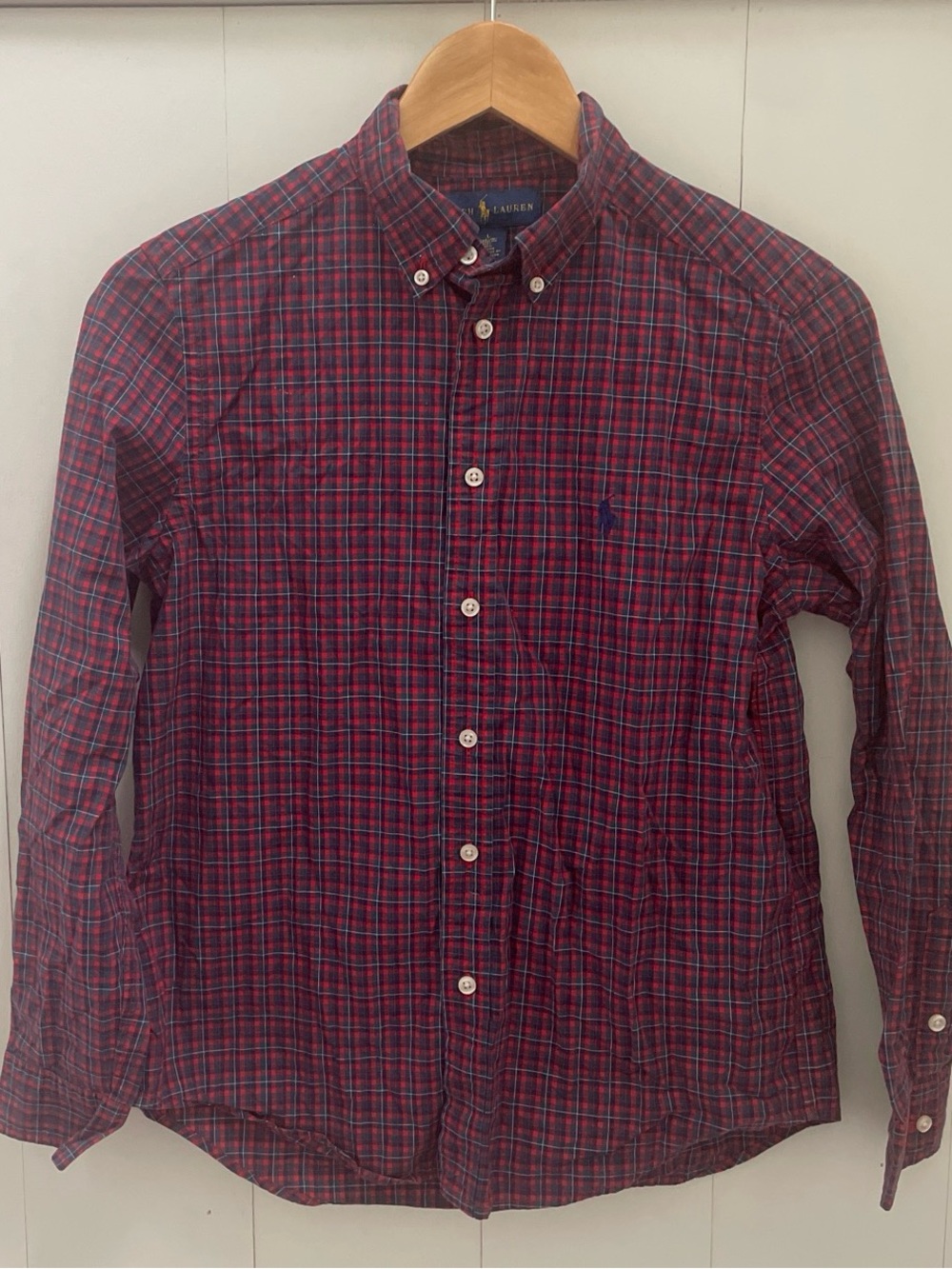 Ralph Lauren Red Plaid Button-Down Shirt